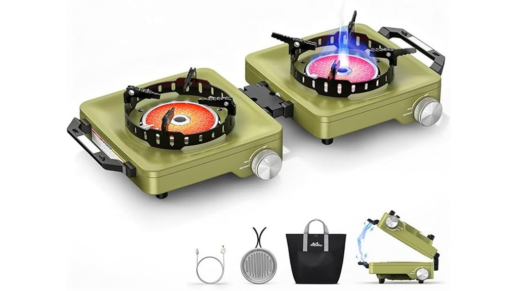 two burner portable propane stove