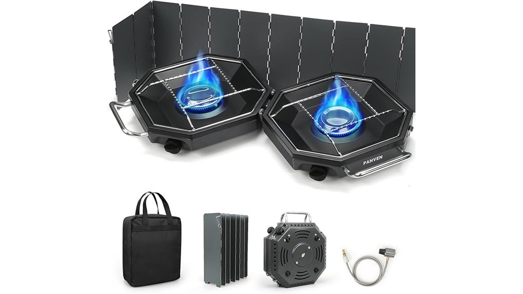 two burner propane camp stove