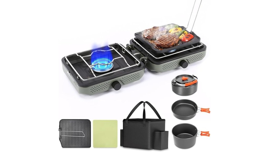 two burner propane camping stove