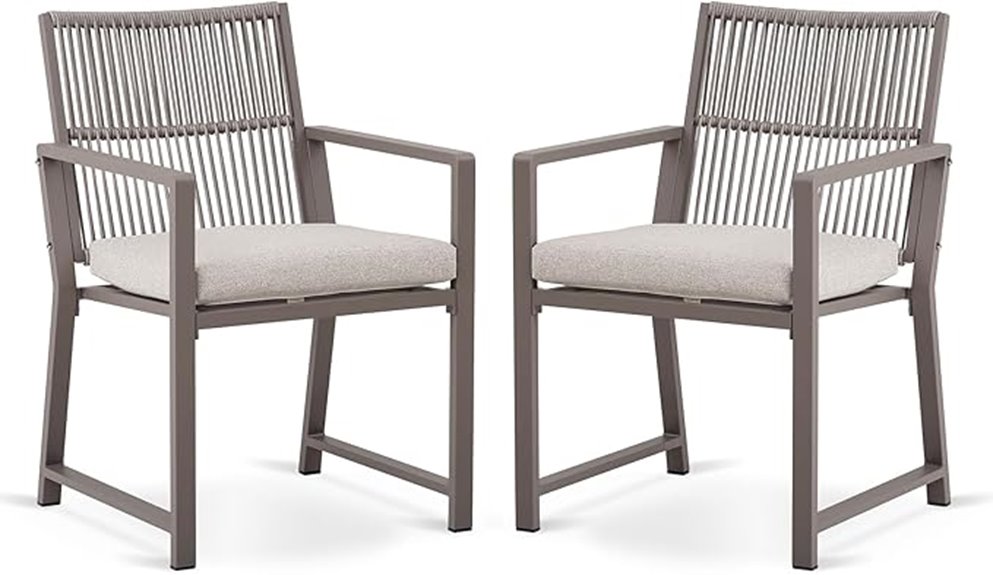 wicker rattan outdoor dining chairs