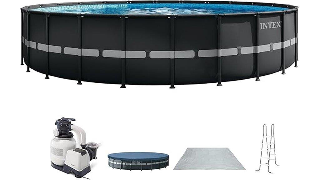 24 foot intex above ground pool