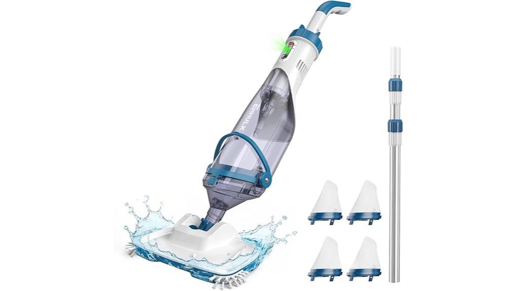 compact powerful rechargeable pool vacuum