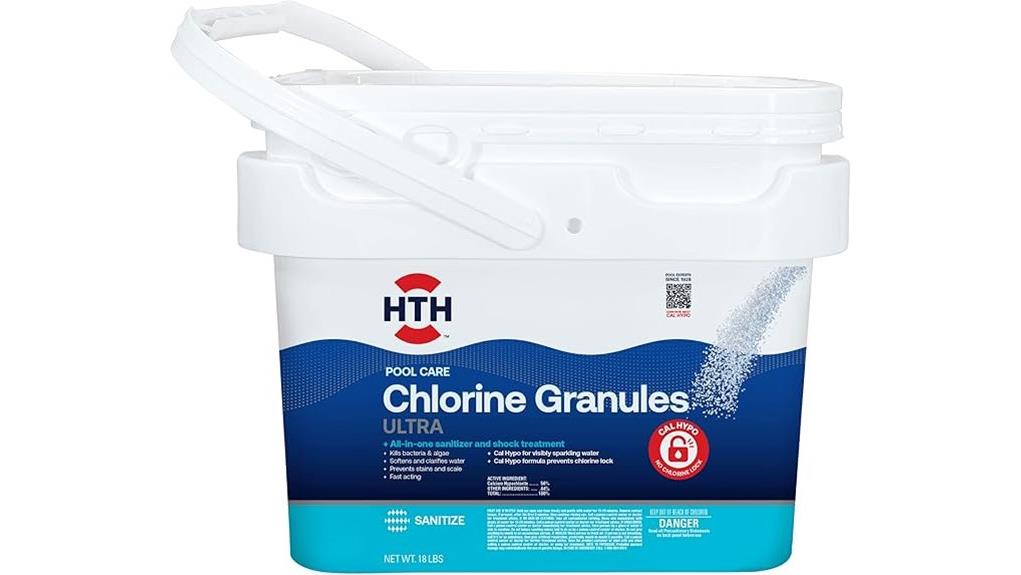 fast dissolving pool chlorine granules