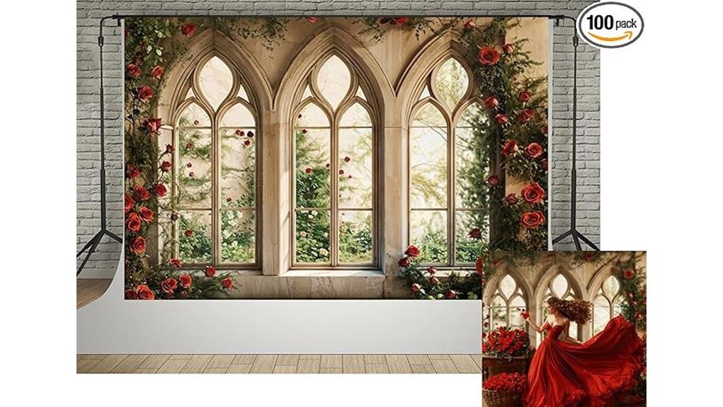 gothic red rose backdrop