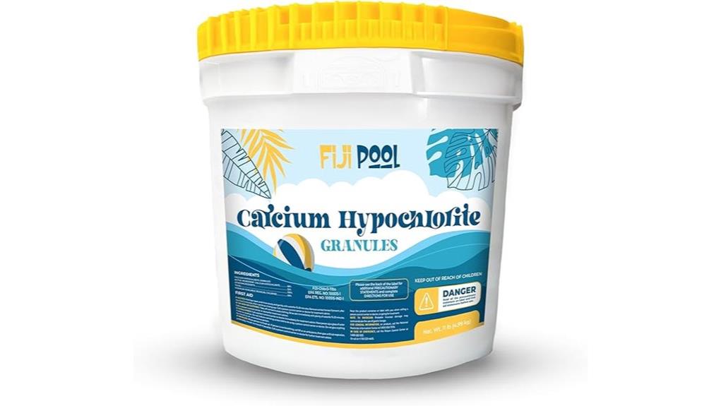 high strength pool chlorine granules