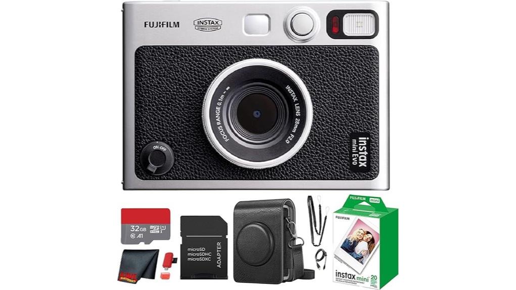 hybrid instant camera with controls