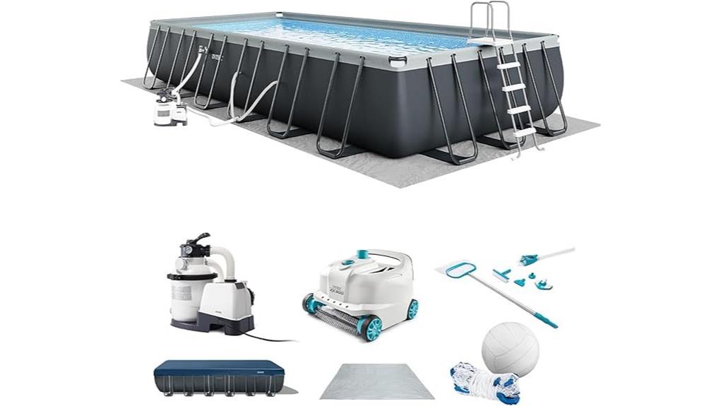 inflatable above ground pool system