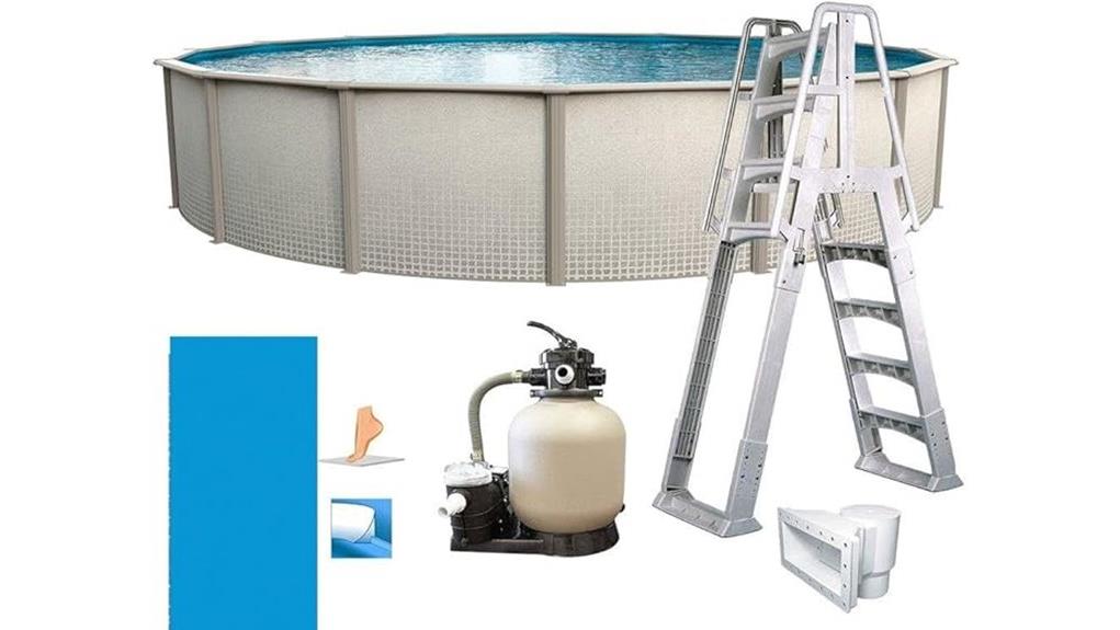 inflatable steel frame family pool