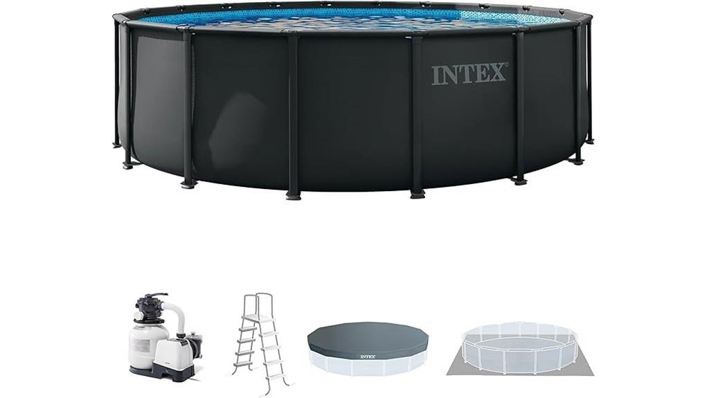 large family above ground pool