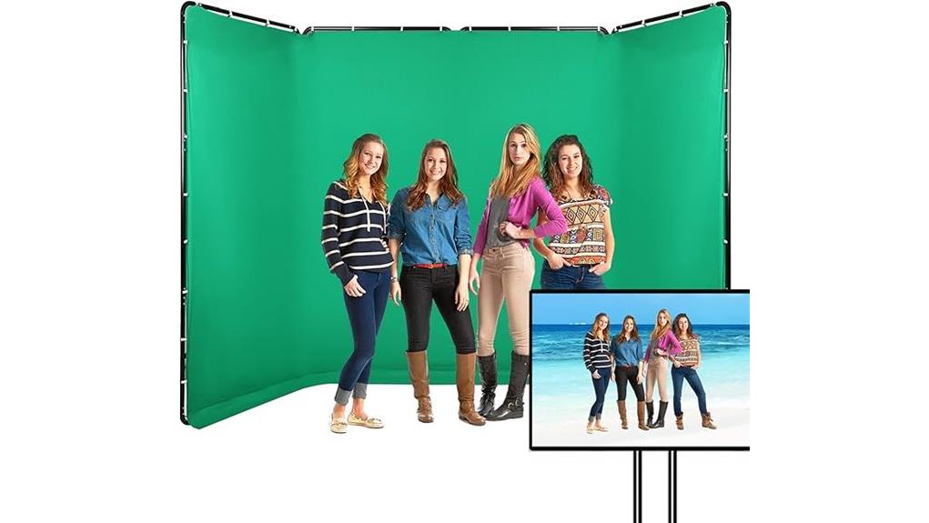 portable large chromakey green backdrop