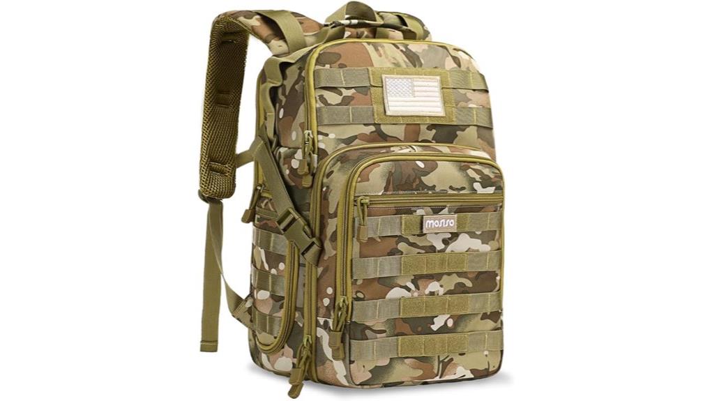 tactical khaki camouflage camera backpack